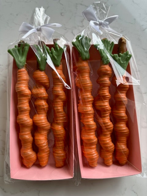 Carrot Caramel Twisted Pretzels